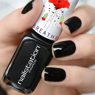 black hole |  Breathable and water permeable nail polish | Black